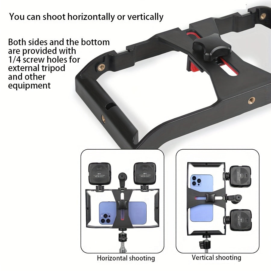 Stabilisateur portatif polyvalent avec support de microphone