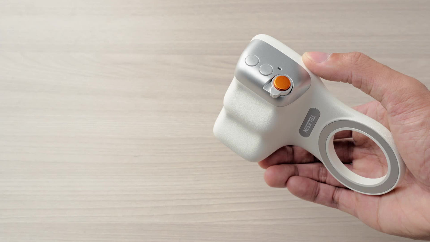 Poignée d'appareil photo magnétique pour iPhone et Android avec bouton d'obturateur sans fil détachable
