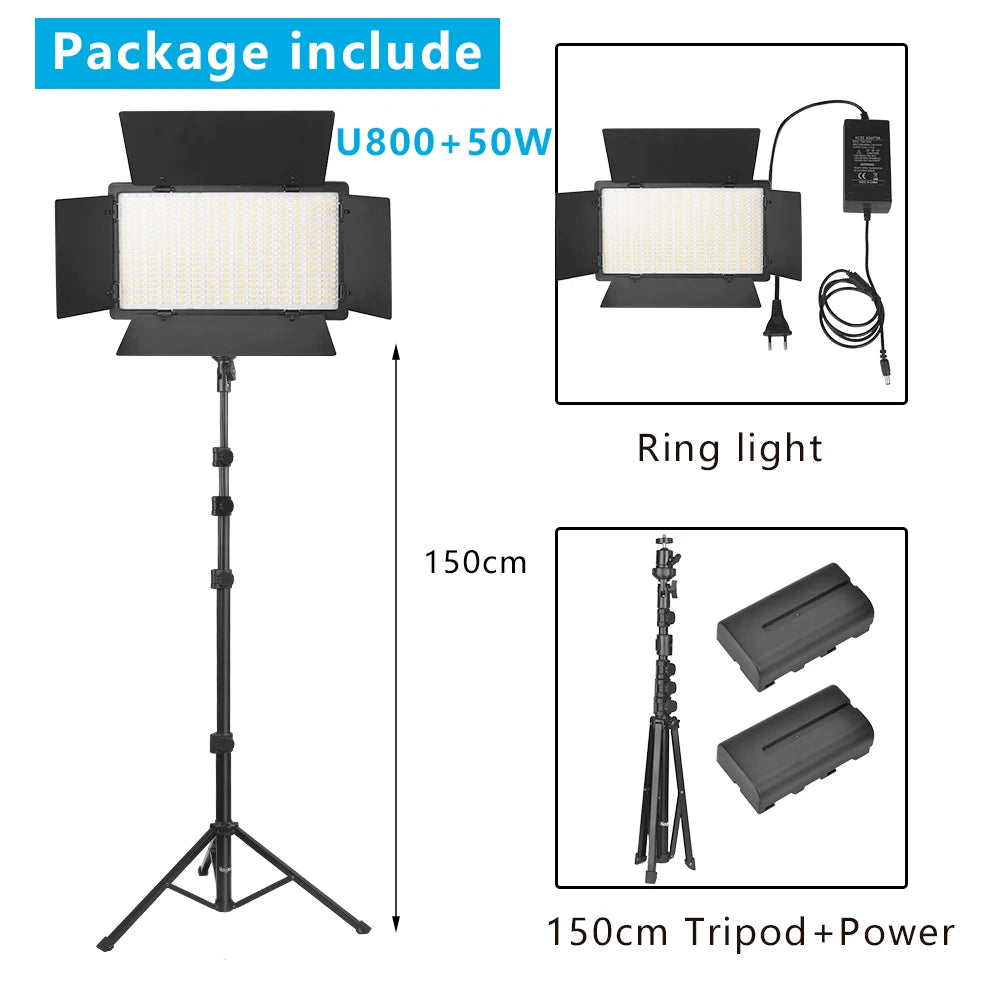 Lampe de studio photo LED U800