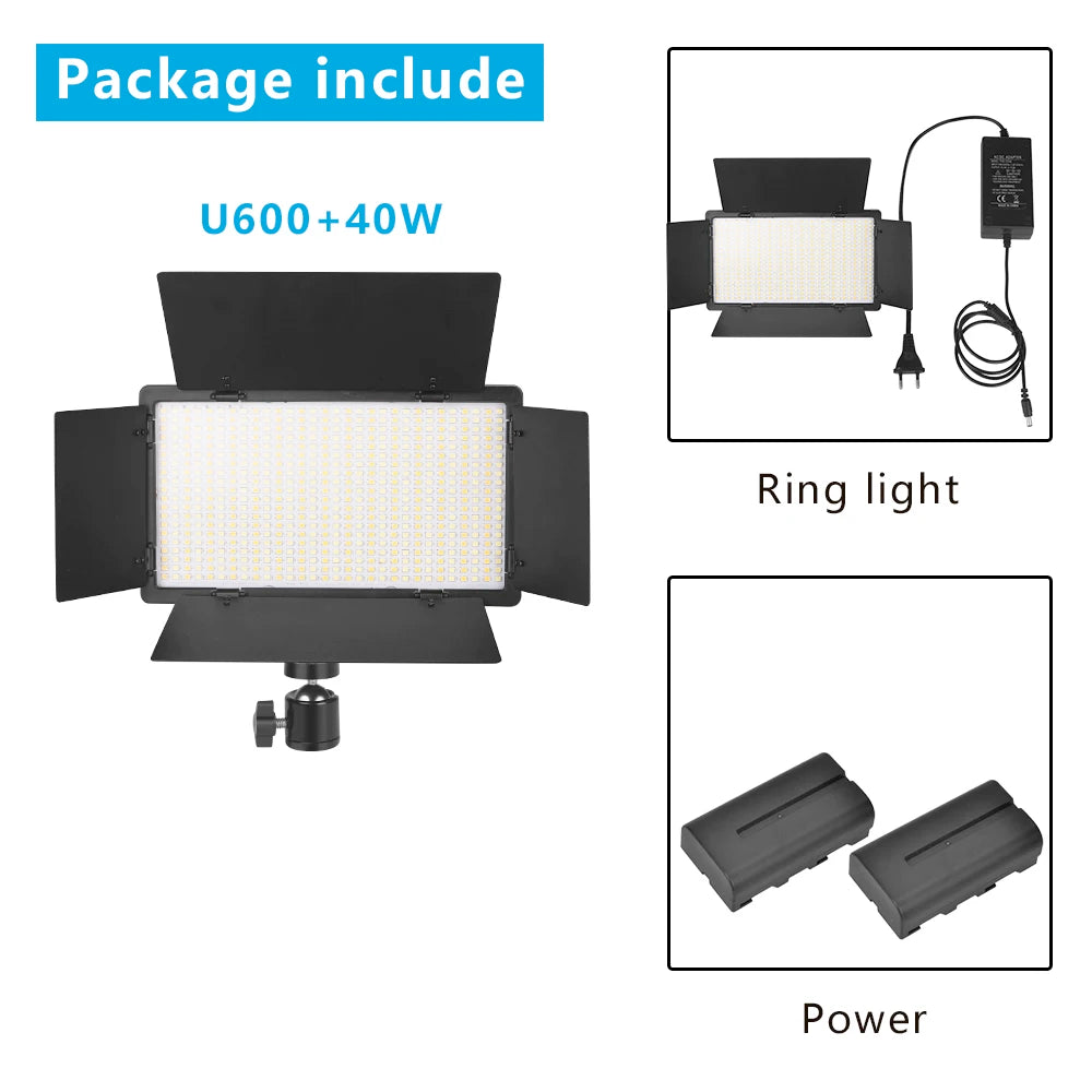 Lampe de studio photo LED U800