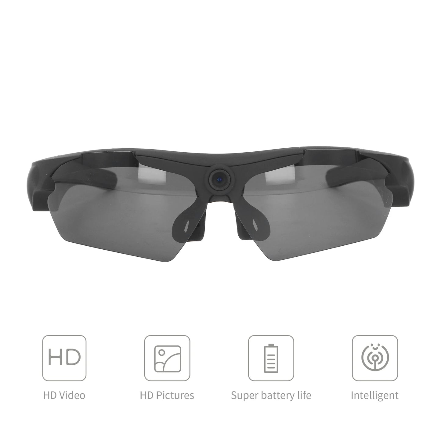 Lunettes de soleil avec caméra, enregistrement vidéo Full HD 1080p