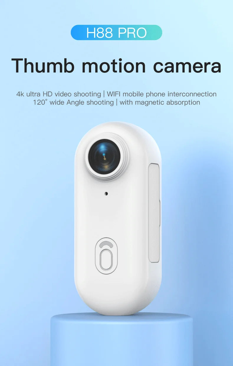 Mini caméra d'action 4K HD 1080P, sans fil, Wi-Fi