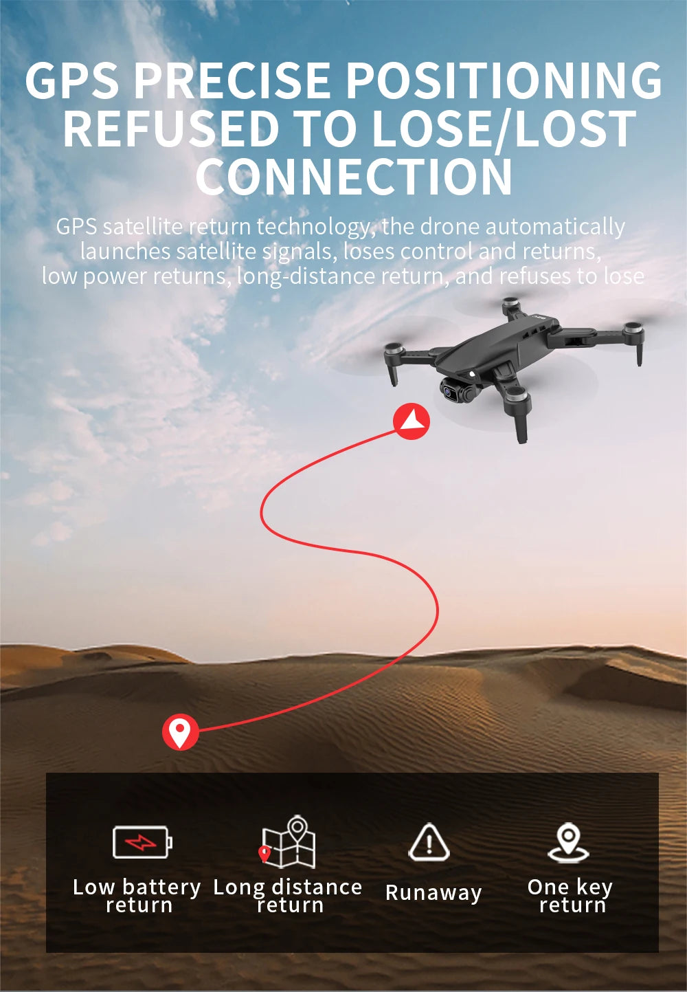 Drone GPS LYZRC L900 PRO SE 4K professionnel