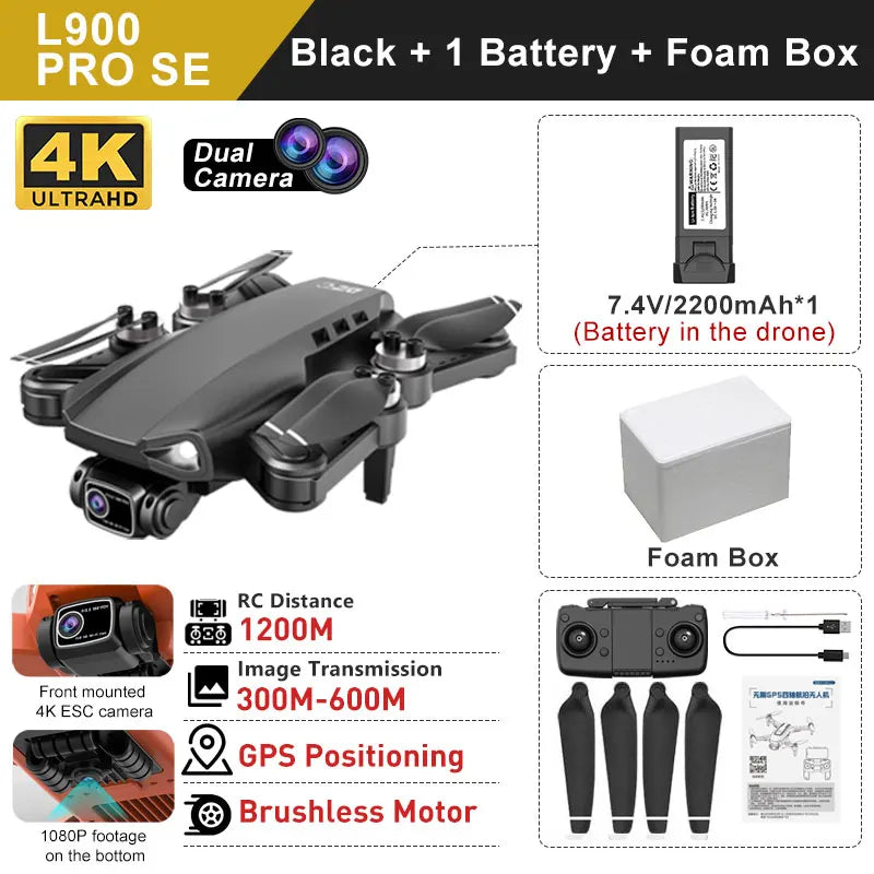 Drone GPS LYZRC L900 PRO SE 4K professionnel