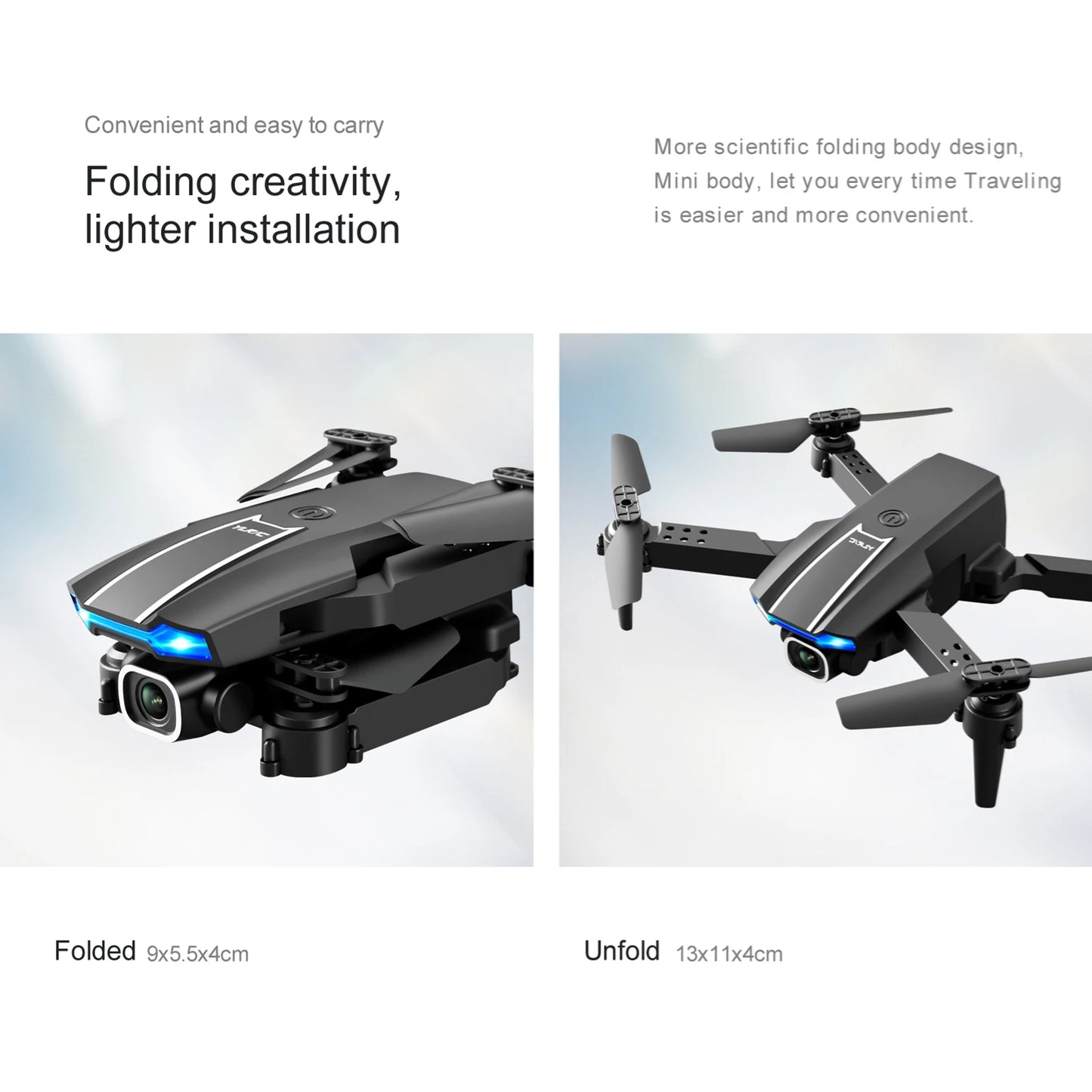 Drone RC 2,4 G avec caméra 4K