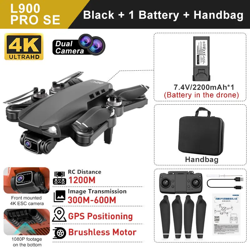 Drone GPS LYZRC L900 PRO SE 4K professionnel