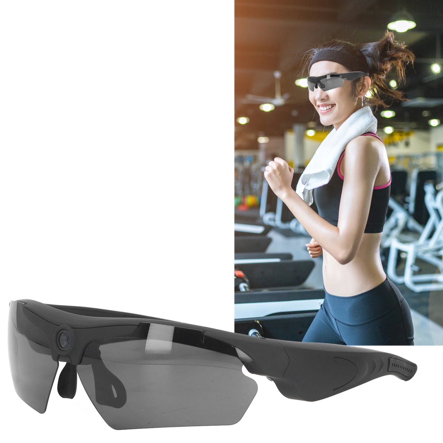 Lunettes de soleil avec caméra, enregistrement vidéo Full HD 1080p