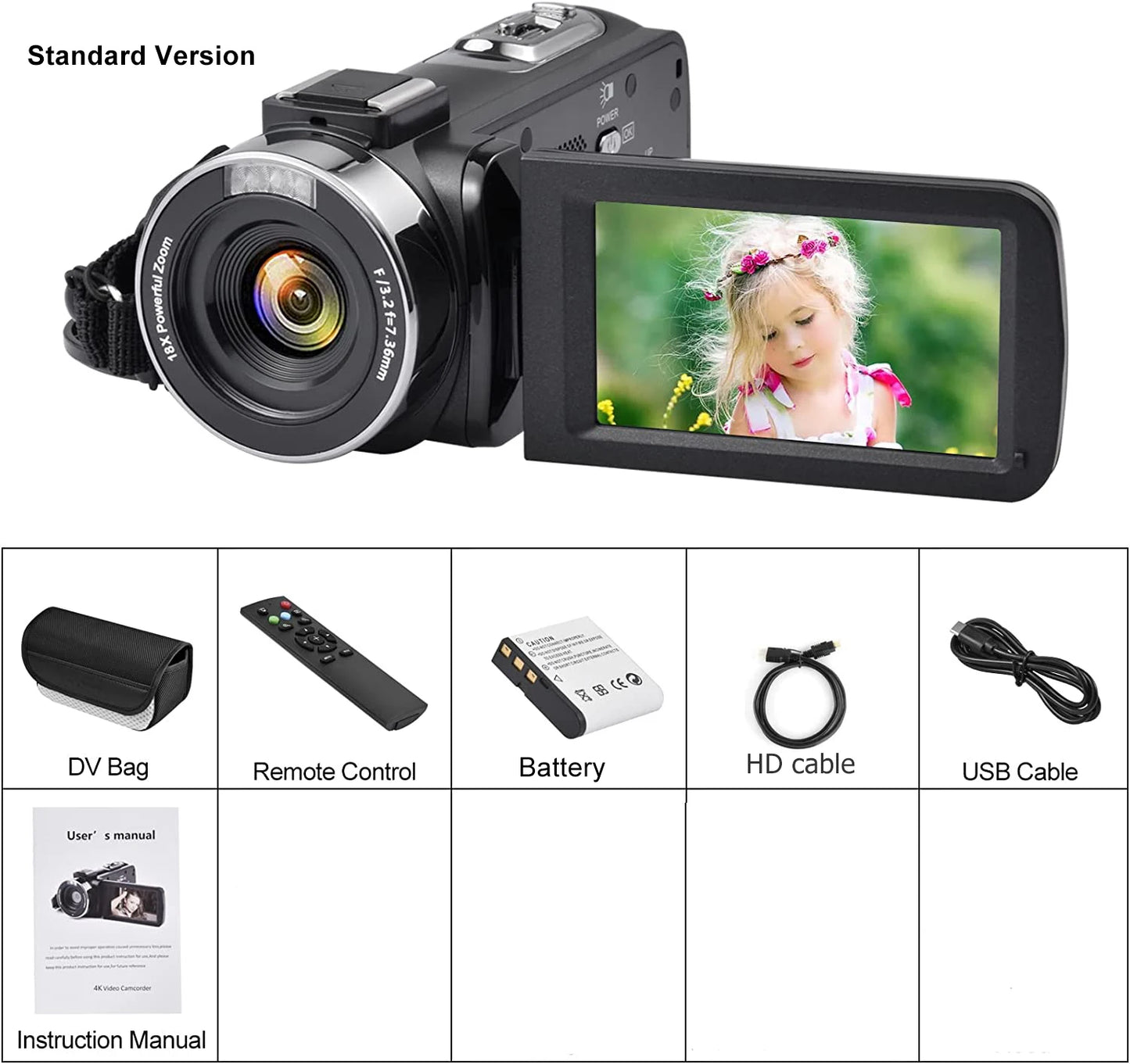 Caméra vidéo numérique HDR 8K, vision nocturne, webcam WIFI 48 MP