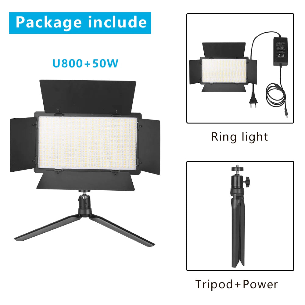 Lampe de studio photo LED U800