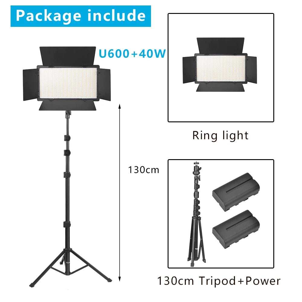 Lampe de studio photo LED U800