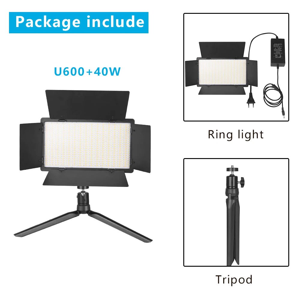 Lampe de studio photo LED U800