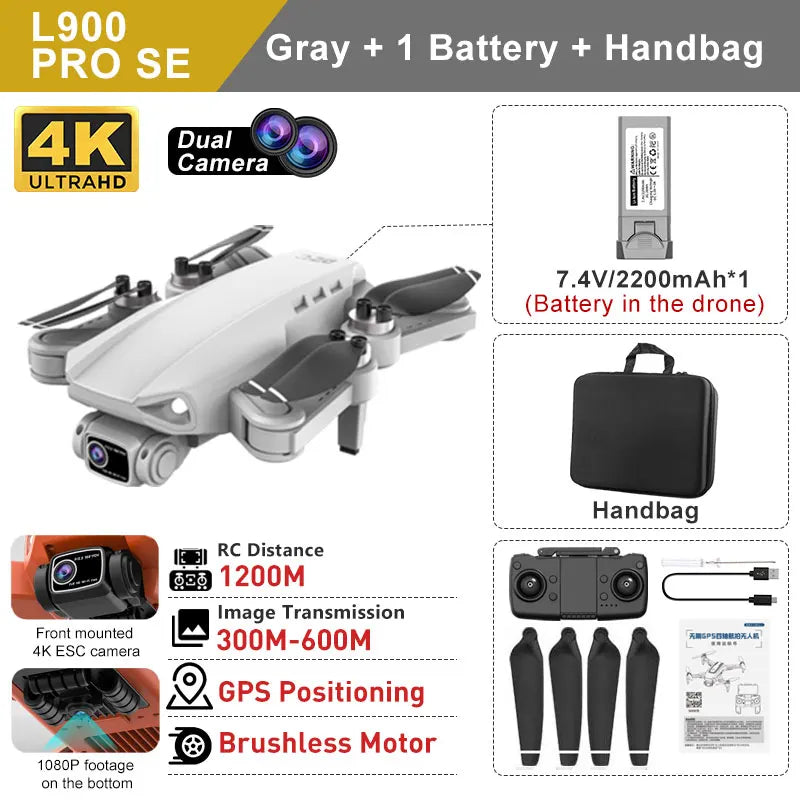 Drone GPS LYZRC L900 PRO SE 4K professionnel