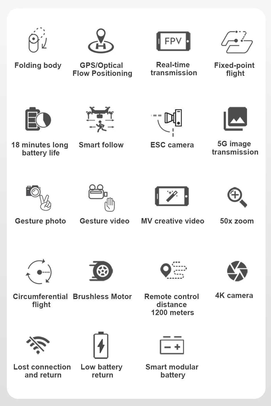 Drone GPS LYZRC L900 PRO SE 4K professionnel