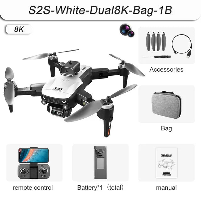 Mini drone S2S avec caméra HD 4K et 8K