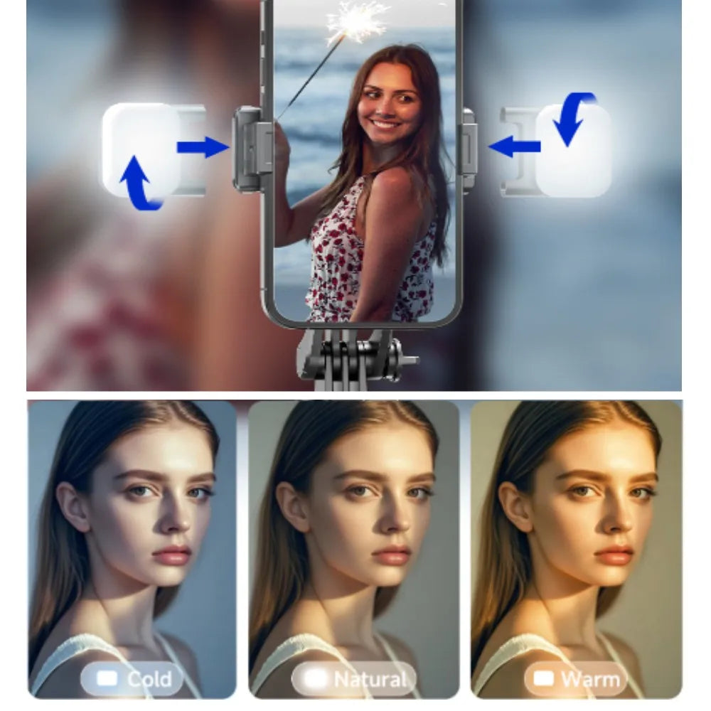 Perche à selfie de 1708 mm de long avec trépied , télécommande Bluetooth