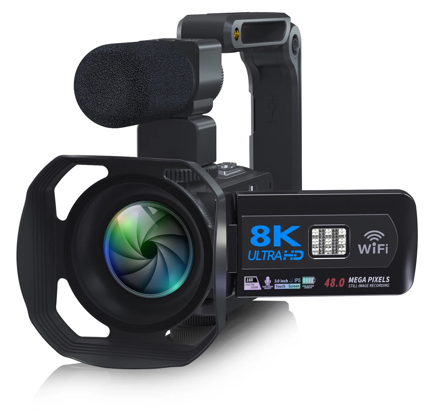 Caméra vidéo numérique HDR 8K, vision nocturne, webcam WIFI 48 MP