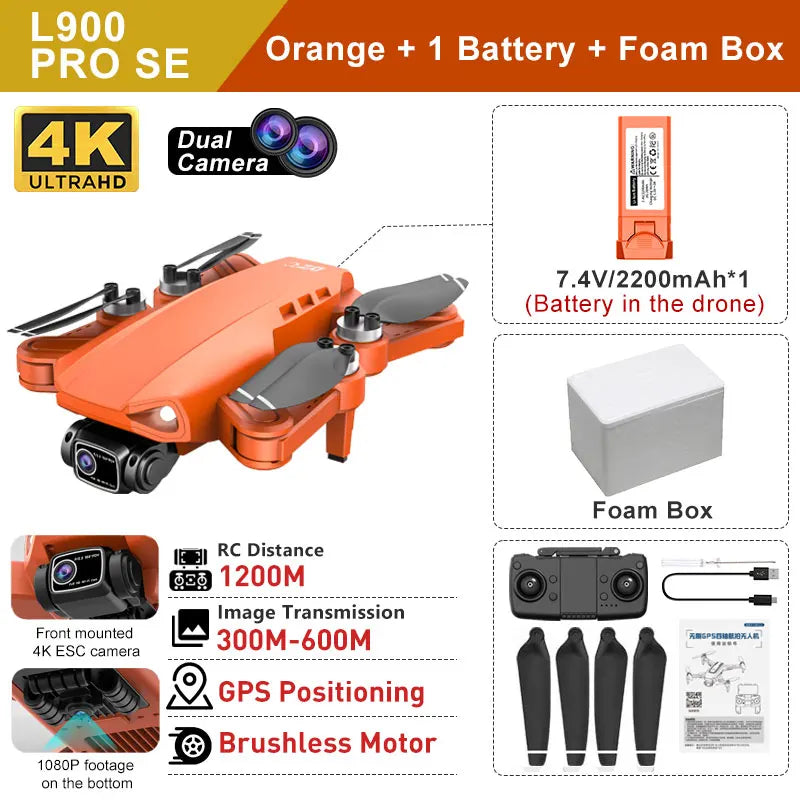 Drone GPS LYZRC L900 PRO SE 4K professionnel