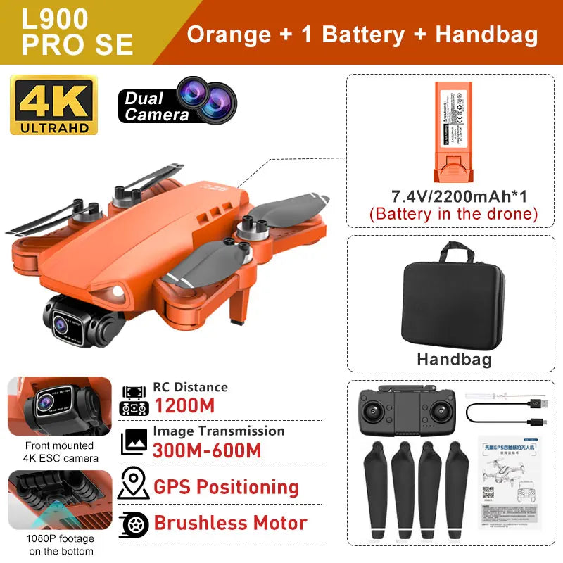 Drone GPS LYZRC L900 PRO SE 4K professionnel