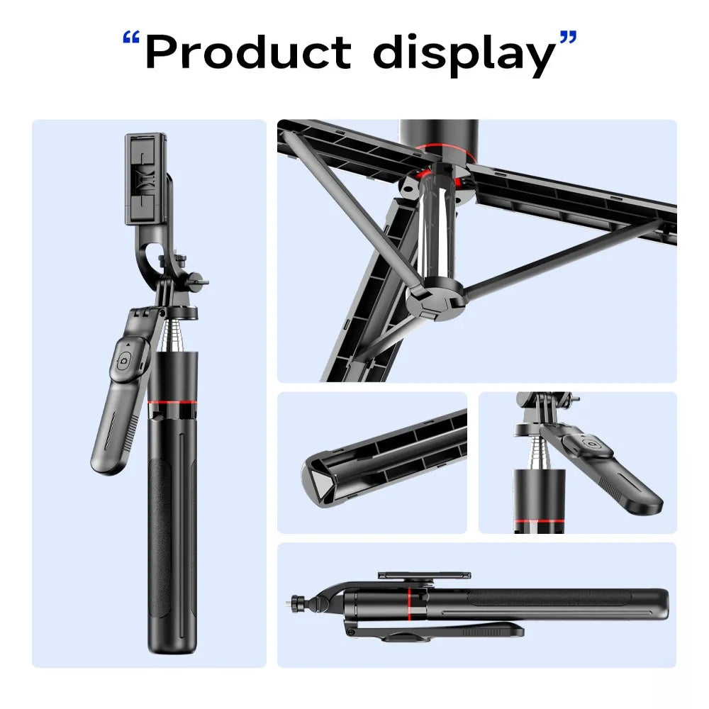 Perche à selfie de 1708 mm de long avec trépied , télécommande Bluetooth