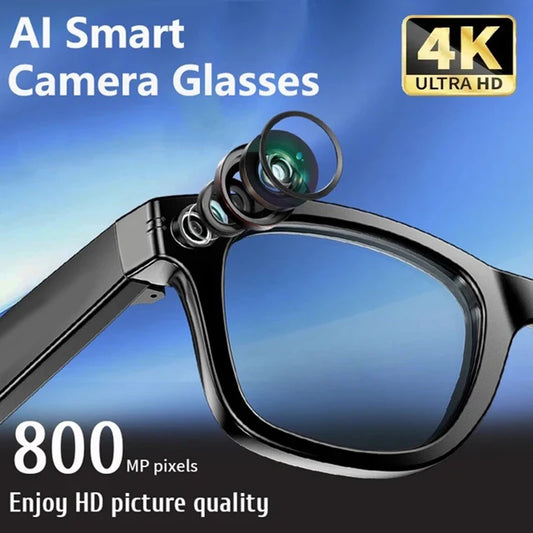 Lunettes photochromiques intelligentes 4K avec IA