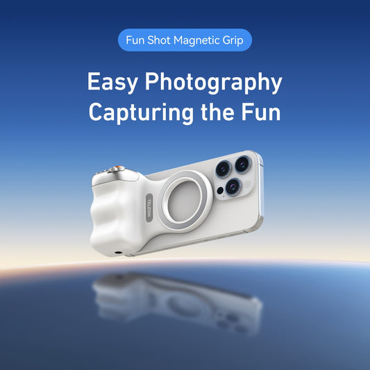 Poignée d'appareil photo magnétique pour iPhone et Android avec bouton d'obturateur sans fil détachable