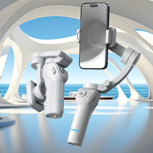 Cardan de suivi du visage avec IA, stabilisateur rotatif à 360°